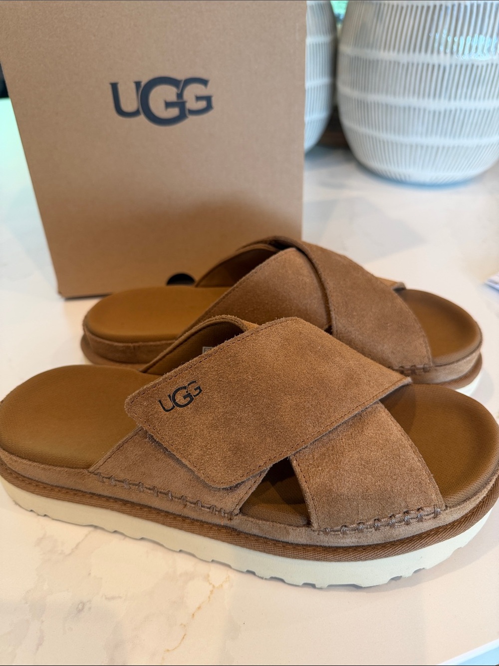 UGG Women’s Goldenstar Cross Slides